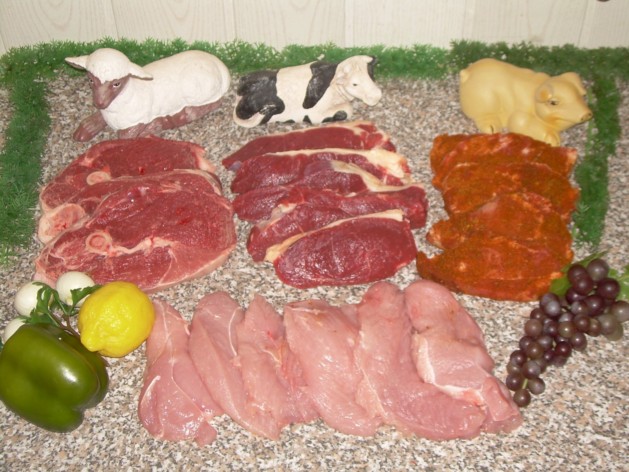 8 Kg Grillfleisch Grillpaket mit Grillwurst Top (Kg / 7,90 €) Grillfleisch Fleischerei Harder